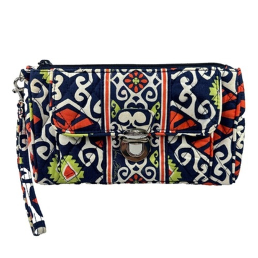 Vera Bradley Sun Valley PUSHLOCK WRISTLET Wallet Womens Zip Top Retired